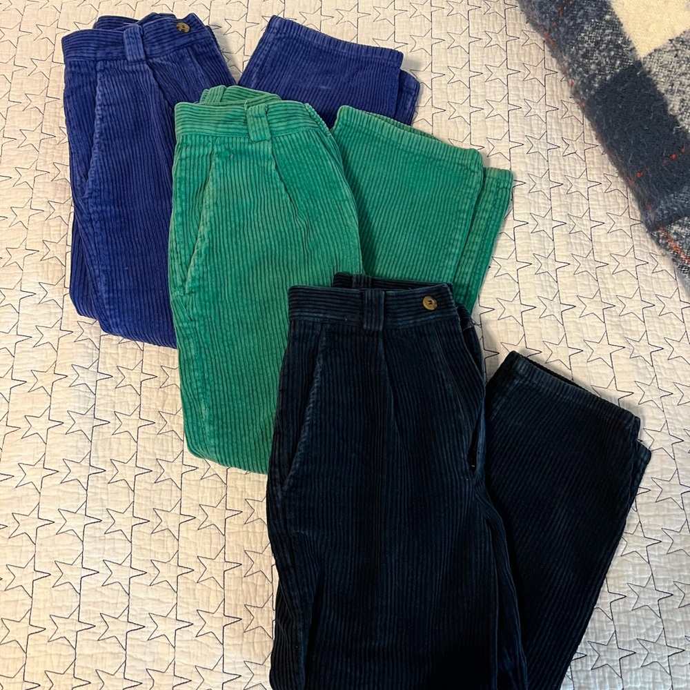 Vintage Kids Cords Set - Blue, Green, Navy